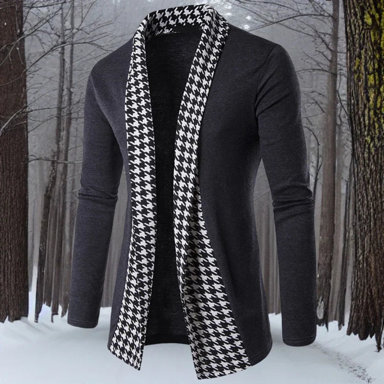 Henrik | Stilvolle Strickjacke mit Musterkragen