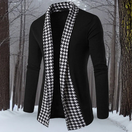 Henrik | Stilvolle Strickjacke mit Musterkragen